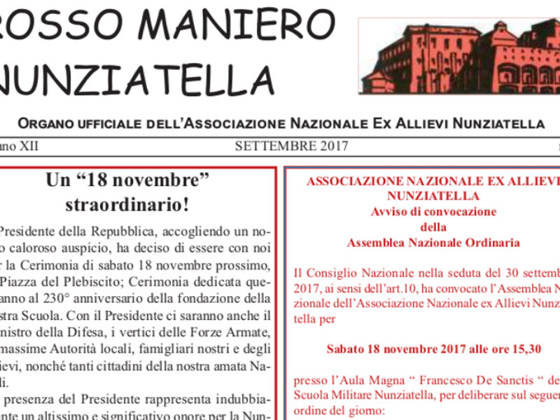 ROSSO MANIERO – Settembre 2017