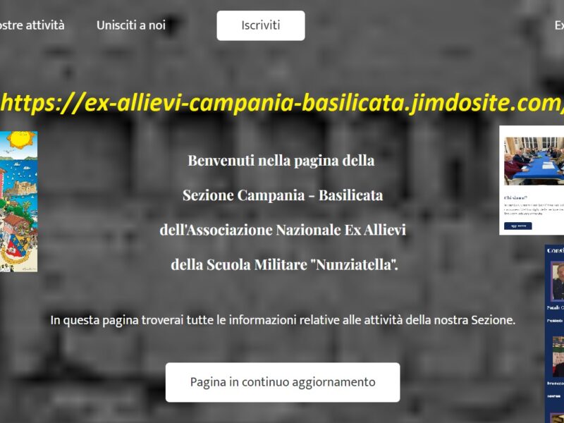 Nuova Pagina Web della Sezione Campania e Basilicata