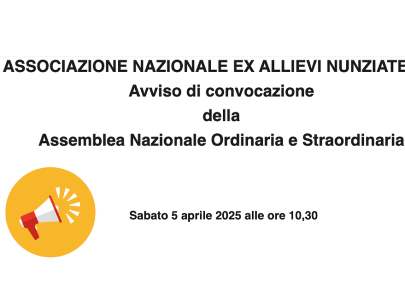 Assemblea dei Soci Sabato 5 Aprile h10:30