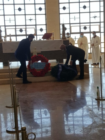El Alamein 2020 Cerimonia Muscaridola depone Corona Nunziatella